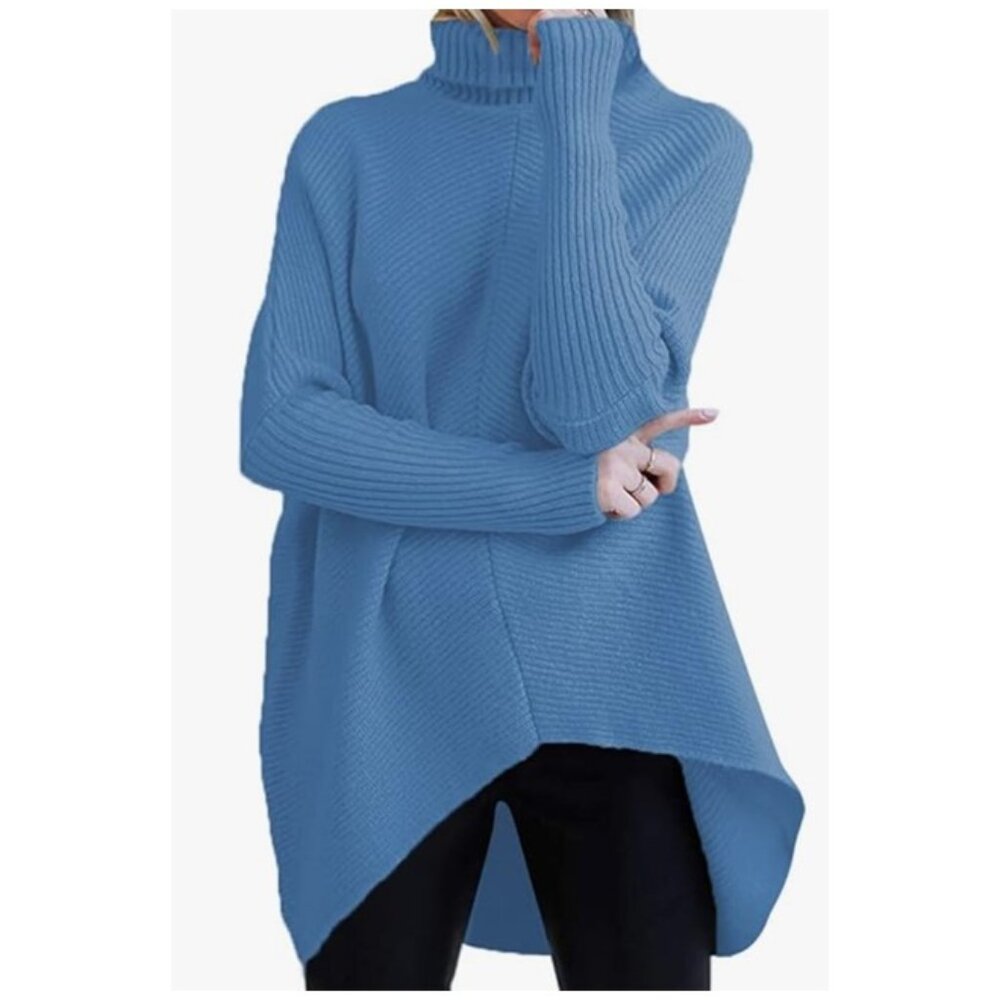 French Blue Slouchy Oversize Sweater. Size M.
